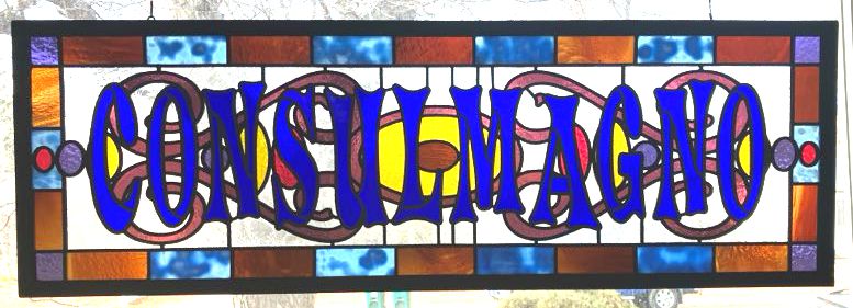 surname stained glass,last name stained glass